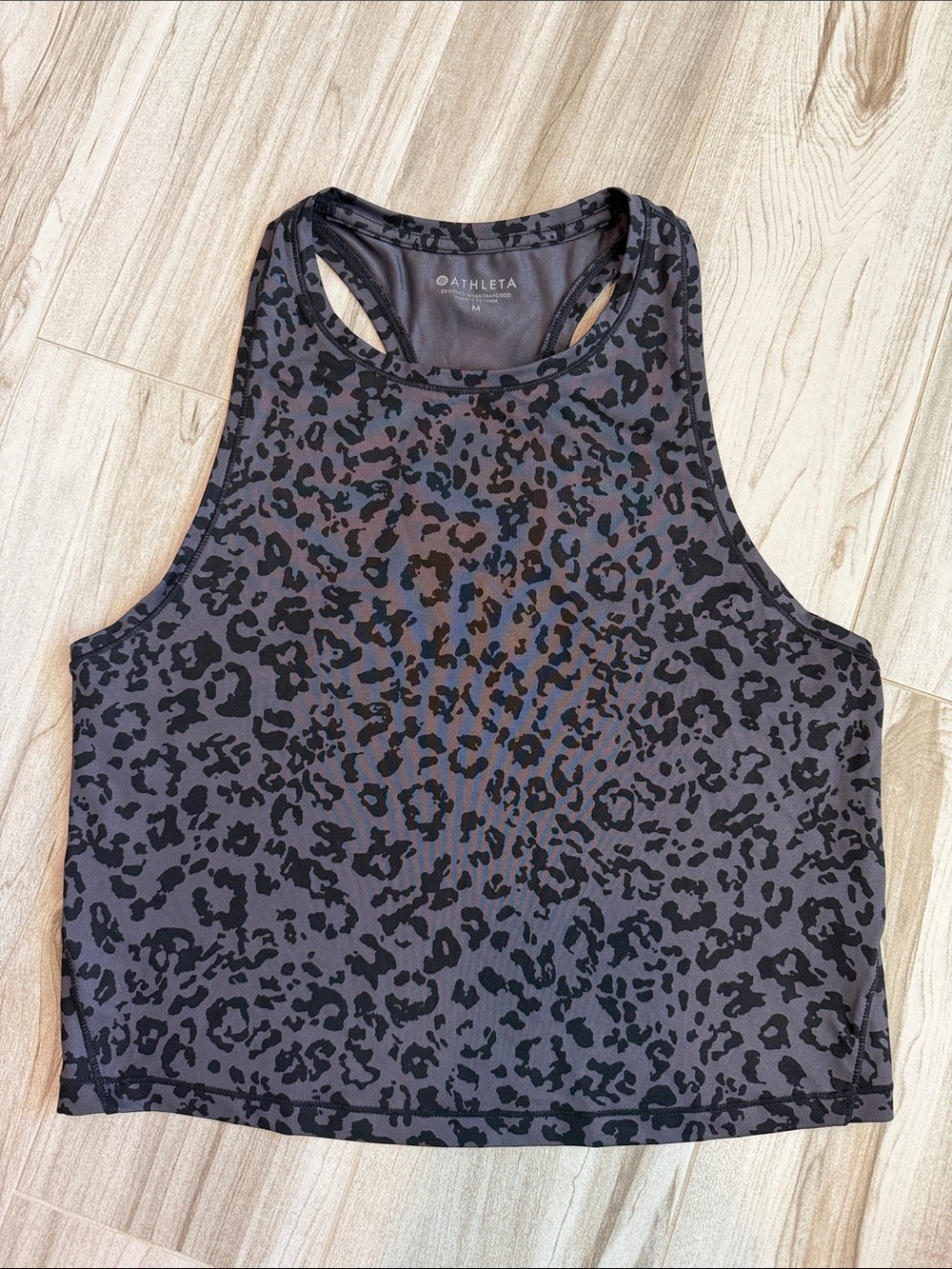Athleta Cropped Tank Top Cheetah Medium